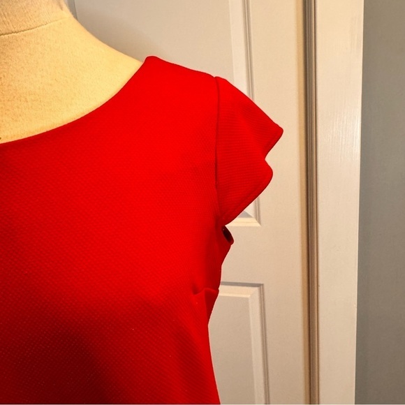 Covington Red cap sleeve midi dress size 14 - Picture 4 of 10
